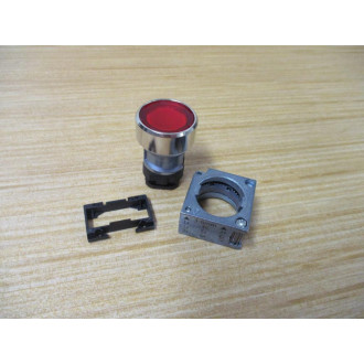 Siemens 3SB3605-0AA21 Red Button 3SB36050AA21 W Base & Clip - New No Box