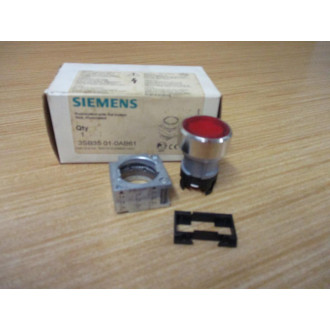 Siemens 3SB3 501-0AB61 Red 3SB35010AB61 W Base & Clip