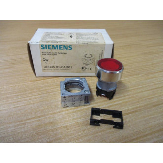 Siemens 3SB3 501-0AB61 Red 3SB35010AB61 W Base & Clip