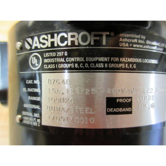 Ashcroft B764B Pressure Switch - New No Box