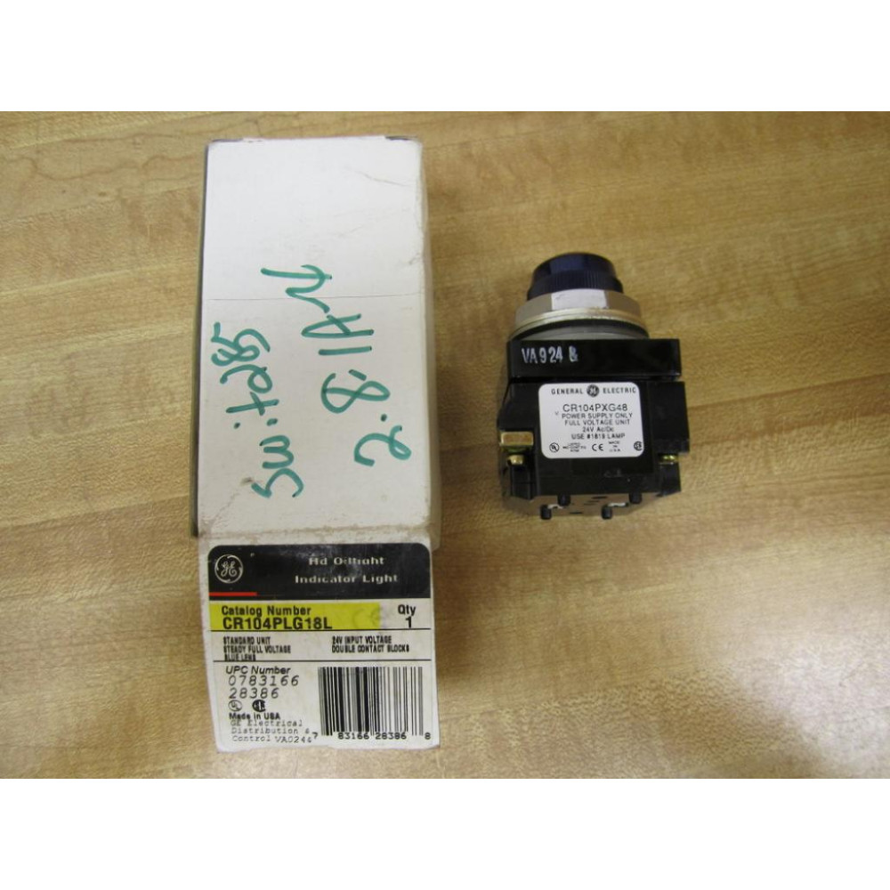 General Electric CR104PLG18L Indicating Light Blue