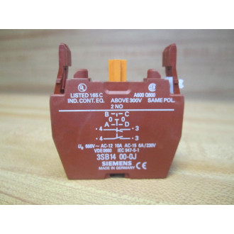 Siemens 3SB1400-0J Contact Block 3SB14000J - New No Box