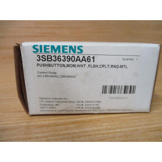 Siemens 3SB3 639-0AA61 White 3SB36390AA61 Complete
