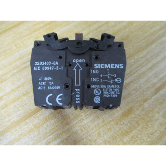 Siemens 3SB3 601-2KA11-0CC0 Switch 3SB36012KA110CC0 W3SB3403-0A,Base & Clip
