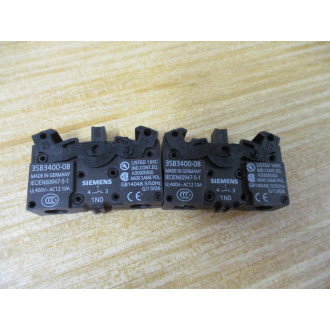 Siemens 3SB3 610-2DA11 Switch 3SB36102DA11 W (2) 3SB3400-0B, Base & Clip