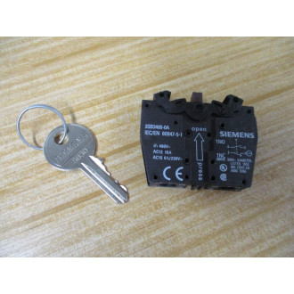 Siemens 3SB3 601-4AD11 Switch 3SB36014AD11 W3SB3400-0A, Base, Clip & Key