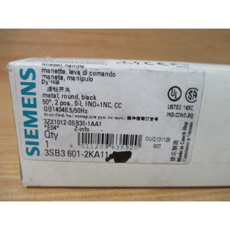 Siemens 3SB3601-2KA11 Switch 3SB36012KA11 W Base & Clip