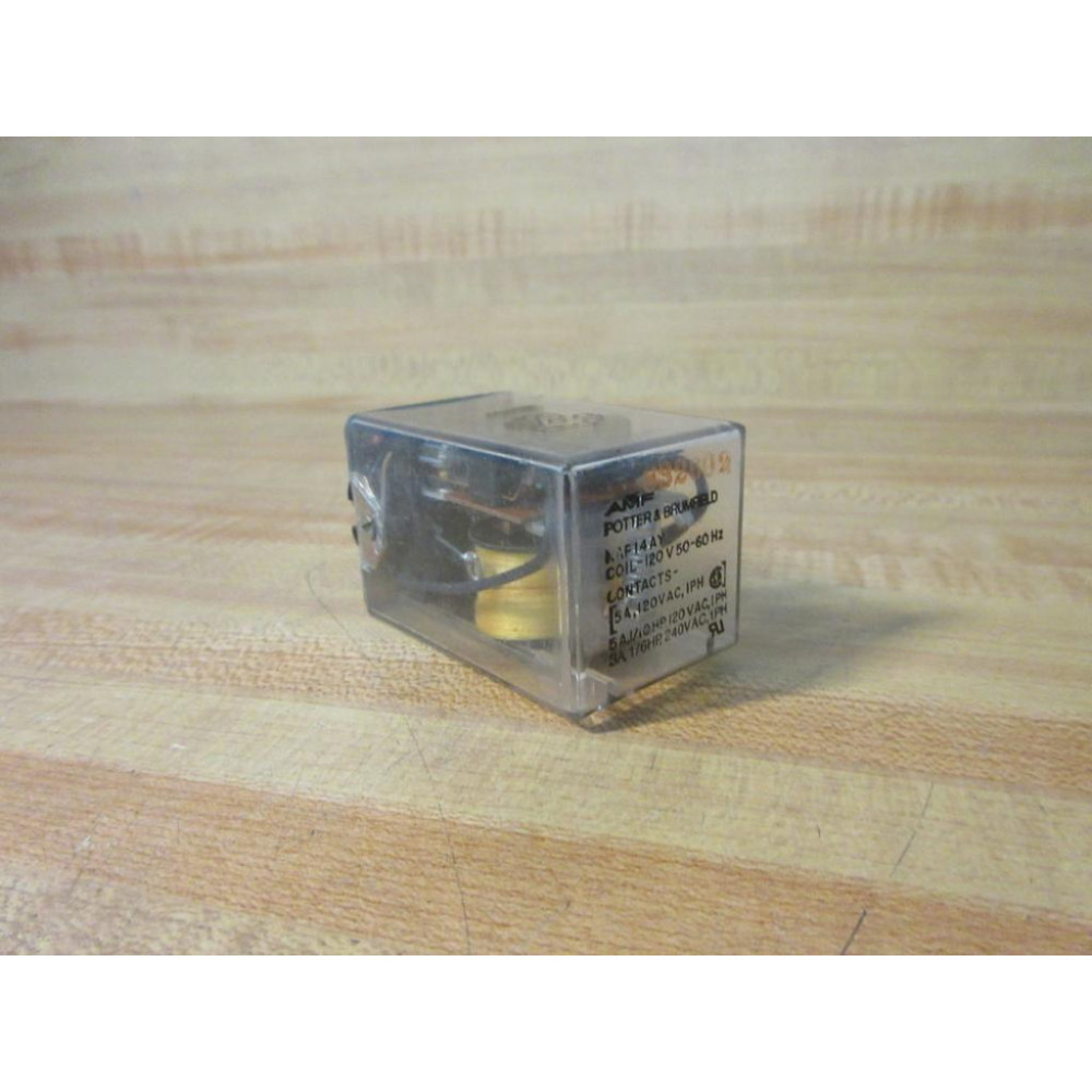 Potter & Brumfield KAP14AY Relay 120V KAP-14AY-120 Small Crack - Used