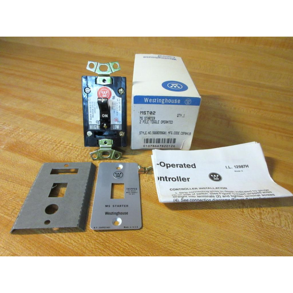 Westinghouse MST02 Manual Starter 5668D59G01