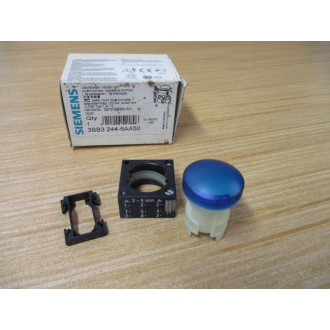 Siemens 3SB3 244-6AA50 Blue 3SB32446AA50 W Base & Clip