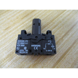 Siemens 3SB3 244-6BA30 Yellow 3SB32446BA30 W 3SB3400-1PC, Base & Clip