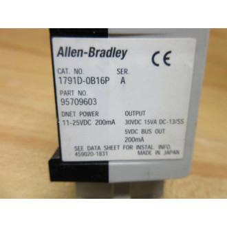 Allen Bradley 1791D-0B16P Compact IO Block 95709603 - Used