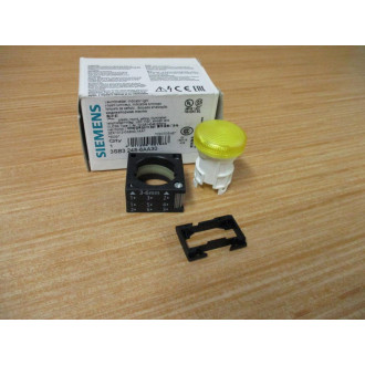 Siemens 3SB3 248-6AA30 Yellow 3SB32486AA30 W Base & Clip