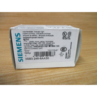 Siemens 3SB3 248-6AA30 Yellow 3SB32486AA30 W Base & Clip