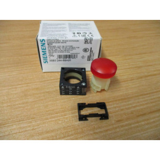 Siemens 3SB3 244-6BA20 Red 3SB32446BA20 W Base & Clip