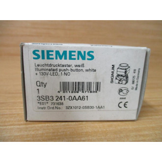 Siemens 3SB3 241-0AA61 White 3SB32410AA61 Complete
