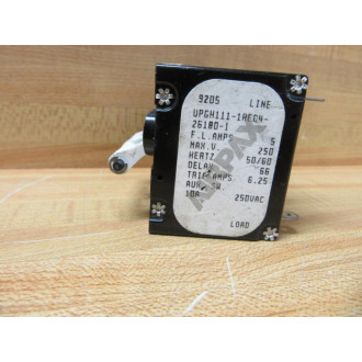 Airpax UPGH111-1REC4-26180-1 Breaker 5A 3P UPGH1111REC4261801 - Used