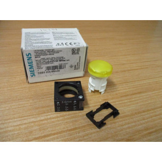 Siemens 3SB3 204-6BA30 Yellow 3SB32046BA30 W Base & Clip