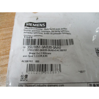 Siemens 3SU1051-0AB20-0AA0 Red 3SU10510AB200AA0 W Base