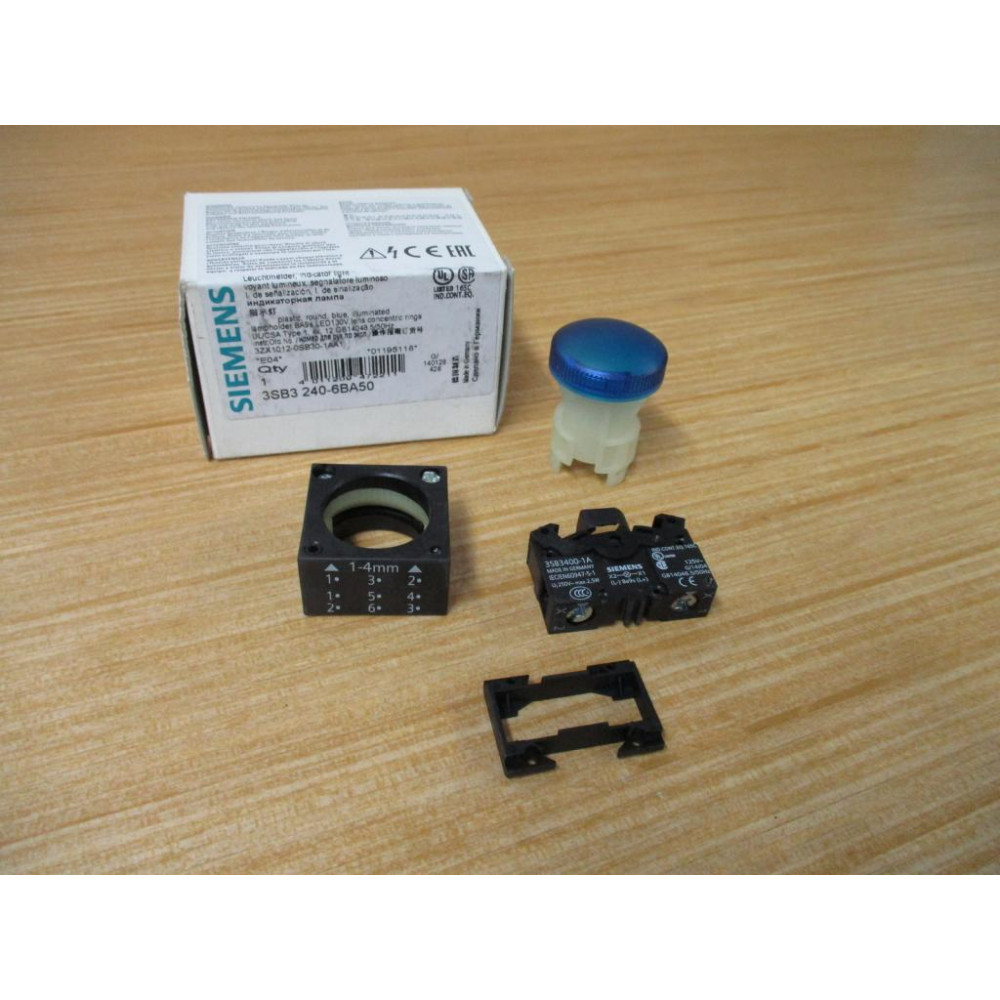 Siemens 3SB3 240-6BA50 Blue 3B32406BA50 Complete