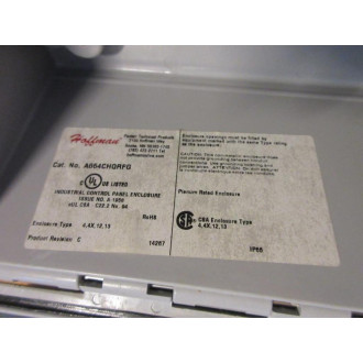 Hoffman A664CHQRFG Control Panel Enclosure