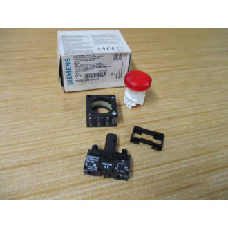 Siemens 3SB3 244-6AA20 Red 3SB32446AA20 W 3SB3400-1PB, Base & Clip