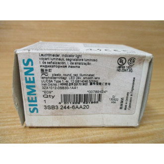 Siemens 3SB3 244-6AA20 Red 3SB32446AA20 W 3SB3400-1PB, Base & Clip