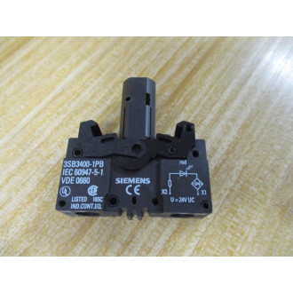 Siemens 3SB3 244-6AA20 Red 3SB32446AA20 W 3SB3400-1PB, Base & Clip