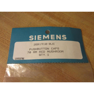 Siemens 3SB1910-0JC Pushbutton Cap 3SB19100JC
