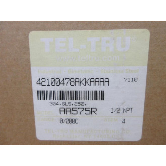 Tel-Tru AA575R 5" S.S. Adjustable Thermometer 0-200° C - 4" Stem