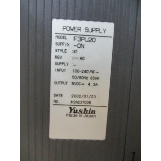 Yushin F3PU20-0N Power Supply F3PU200N - New No Box