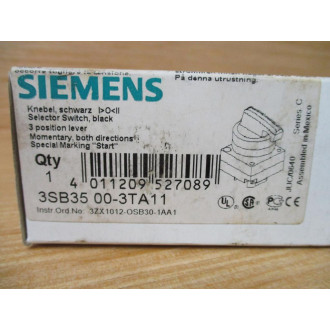 Siemens 3SB35 00-3TA11 Switch 3SB35003TA11 W Base & Clip