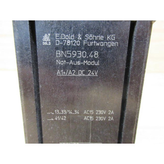 E.Dold & Sohne BN5930.48 Safe Master Emergency Stop Module BN5930 - Used