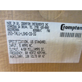 Crompton 253-TALU-LSHG-C6-DG Current Transducer 253-TALU