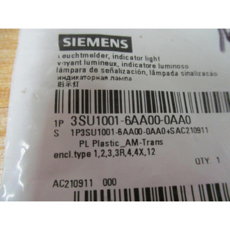 Siemens 3SU1001-6AA00-0AA0 Amber 3SU10016AA000AA0