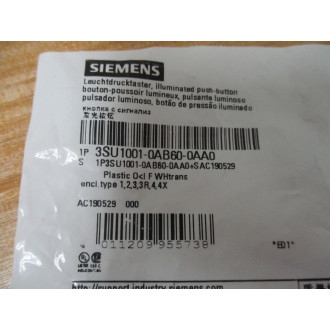 Siemens 3SU1001-0AB60-0AA0 White 3SU1010AB600AA0