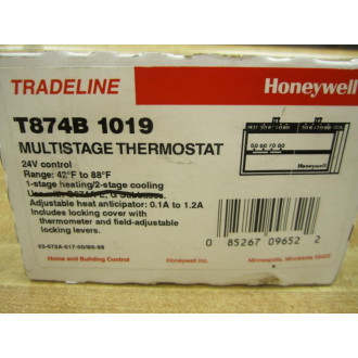Honeywell T874B1019 Multistage Thermostat