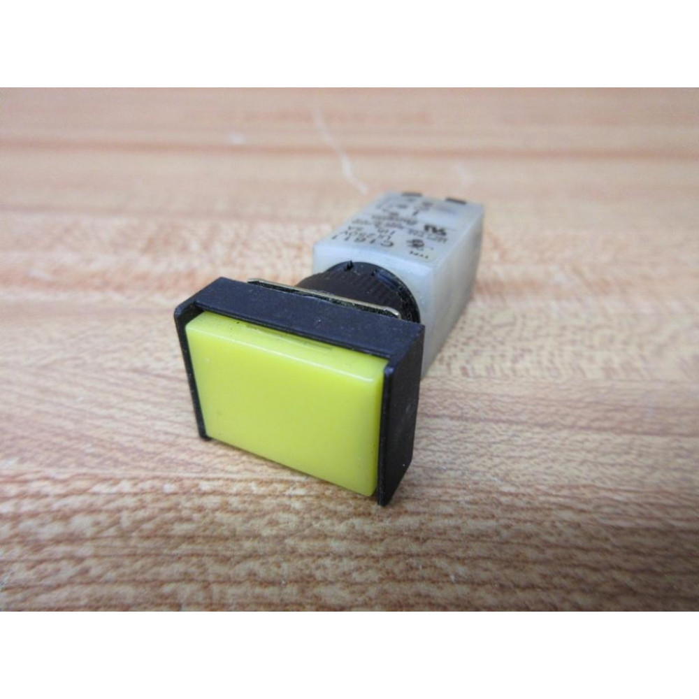 Maruyasu C1611 Push Button Contact Block C161-11 Yellow Push Button - New No Box