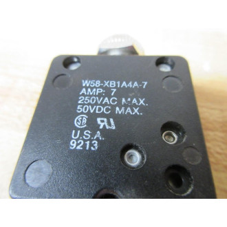 Potter & Brumfield W58-XB1A4A-7 Circuit Breaker 7A - New No Box
