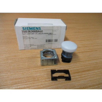 Siemens 3SB3 636-6BA60 White 3SB36366BA60 W Base & Clip