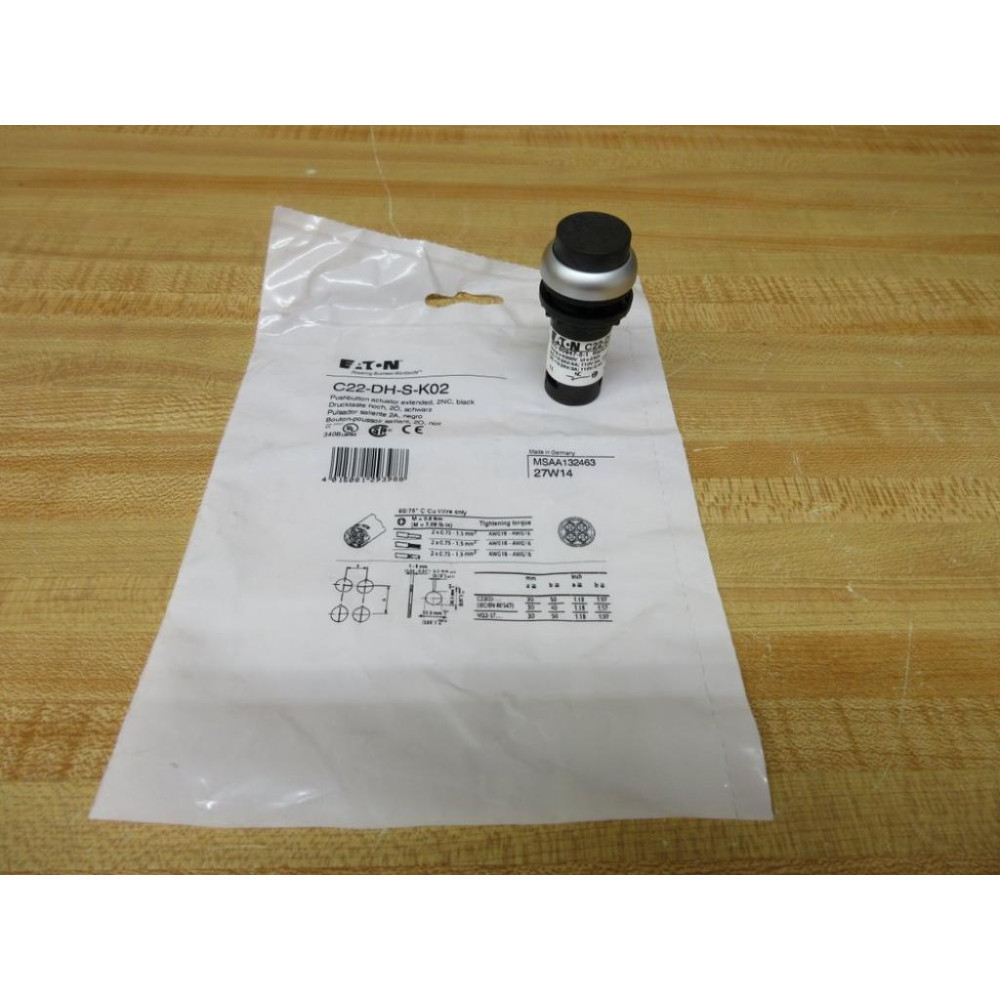 Eaton C22-DH-S-K02 Push Button Actuator C22DHSK02