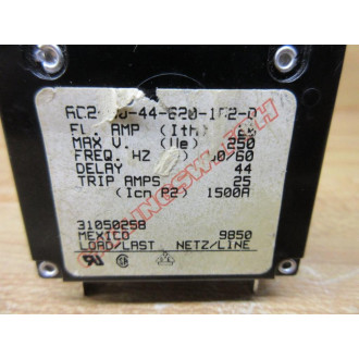 Carlingswitch AC2-B0-44-620-1A2-D Circuit Breaker AC2B0446201A2D - Refurbished