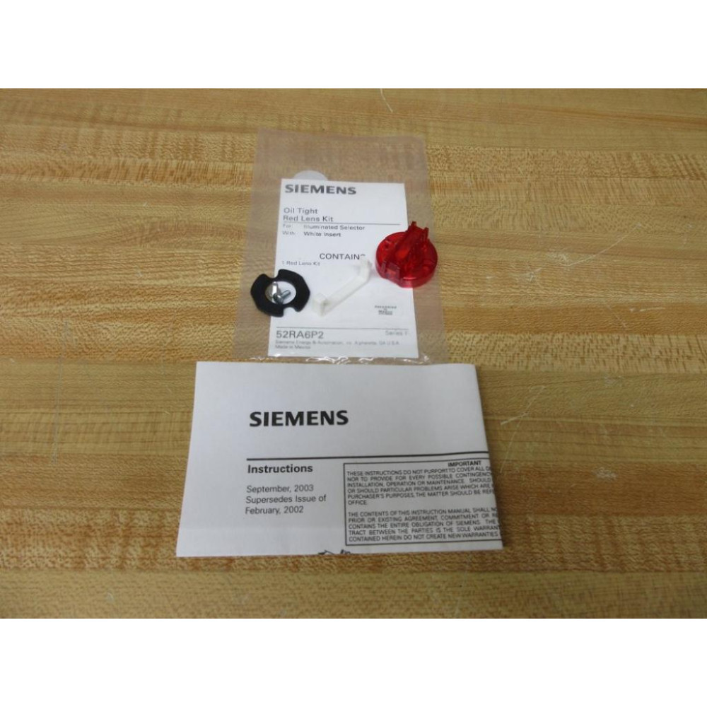 Siemens 52RA6P2 Oil Tight Lens Kit