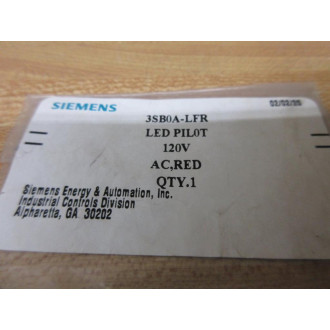 Siemens 3SB0A-LFR LED Pilot Light 3SB0A-LFRP