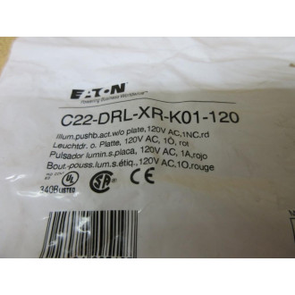 Eaton C22-DRL-XR-K01-120 Illuminated Push Button C22DRLXRK01120
