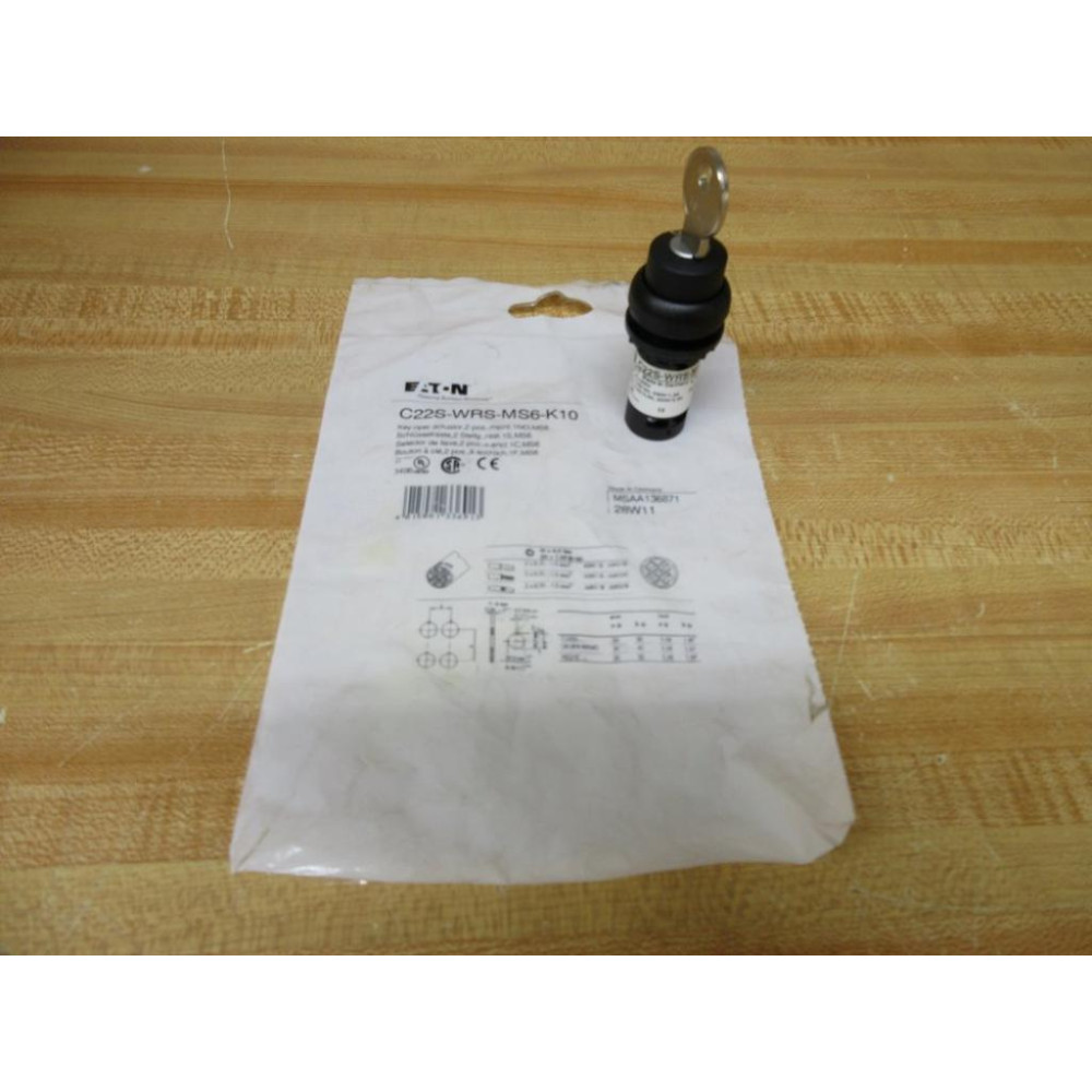 Eaton C22S-WRS-MS6-K10 Selector Switch C22SWRSMS6K10