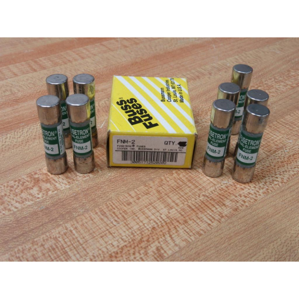Buss FNM-2 Bussmann Fuse Cross Ref 4XC10 (Pack of 9)