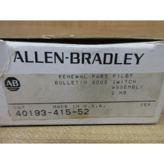 Allen Bradley 40193-415-52 Pilot Switch Assembly 40141552