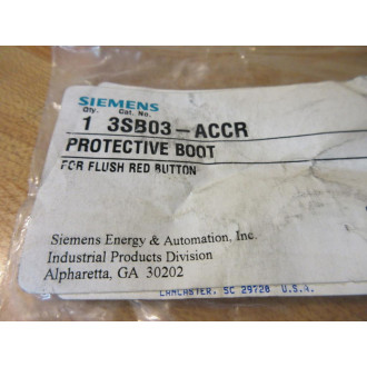 Siemens 3SB03-ACCR Red Protective Boot 3SB03ACCR