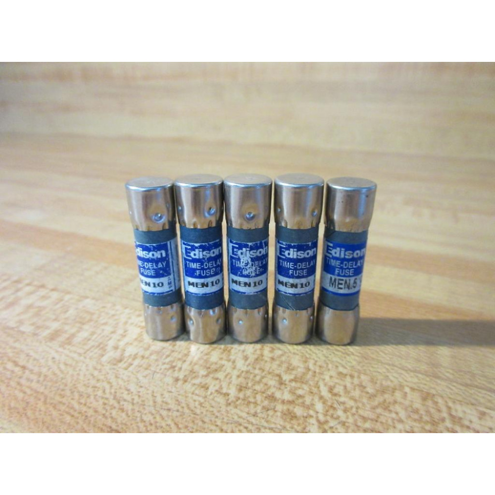 Edison MEN-10 Bussmann Fuse MEN10 (Pack of 5) - New No Box